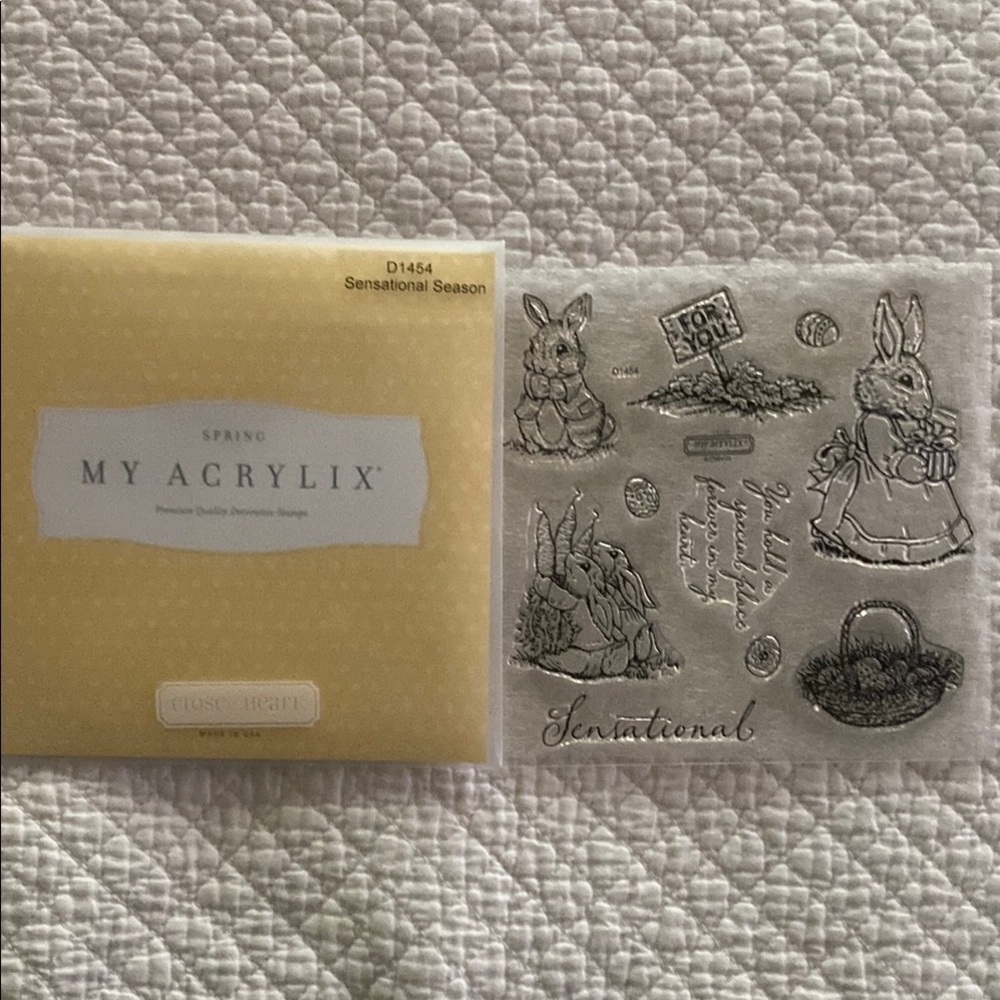 Close to my Heart My Acrylix Stamping Set with Rabbit Designs